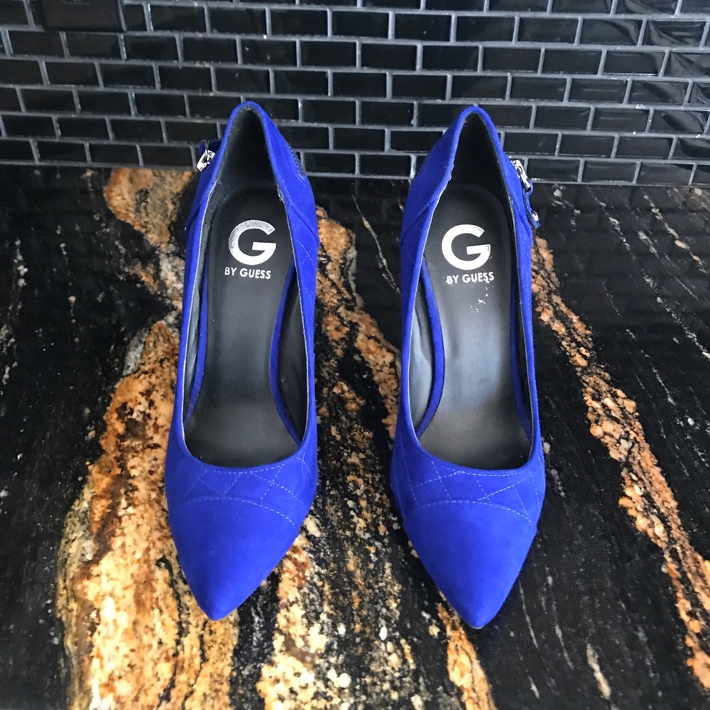 Guess Royal Blue Suede Stilleto 8.5
